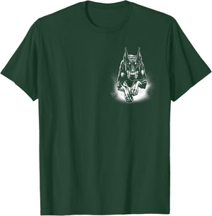 Cool Doberman Dog Jumping on Chest T-Shirt - T-Shirt | Forest