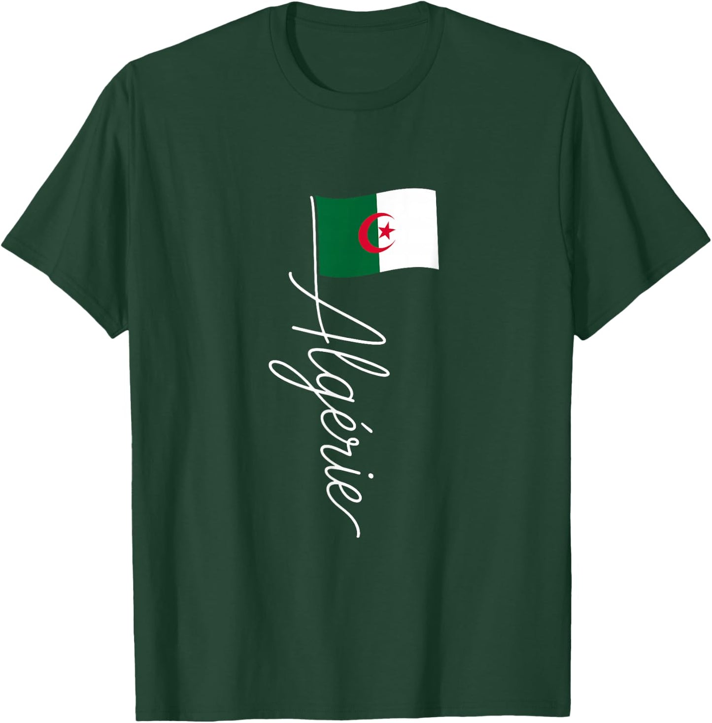 Algérie Signature Flag Pole – French Algeria Souvenir T-Shirt - T-Shirt | Forest