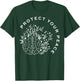 Protect Your Peace Mental Health Awareness Brain Floral T-Shirt - T-Shirt | Forest