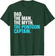 Funny Pontoon Dad Art Boating Pontoon Boat Captain T-Shirt - T-Shirt | Forest