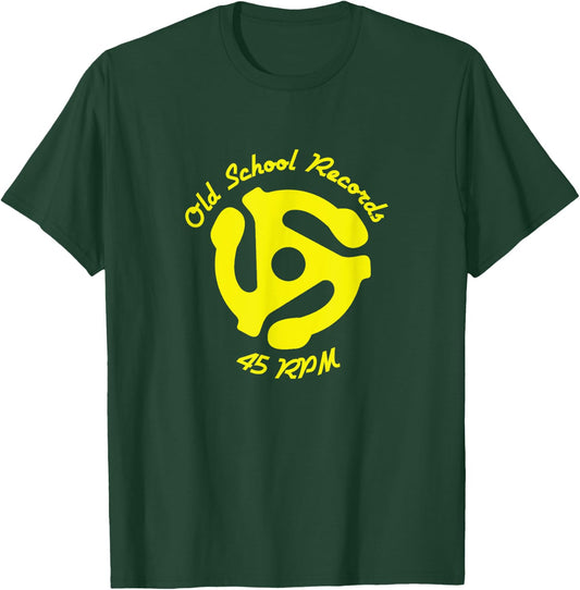 Old School Records | Vintage Retro Music Shirt T-Shirt - T-Shirt | Forest