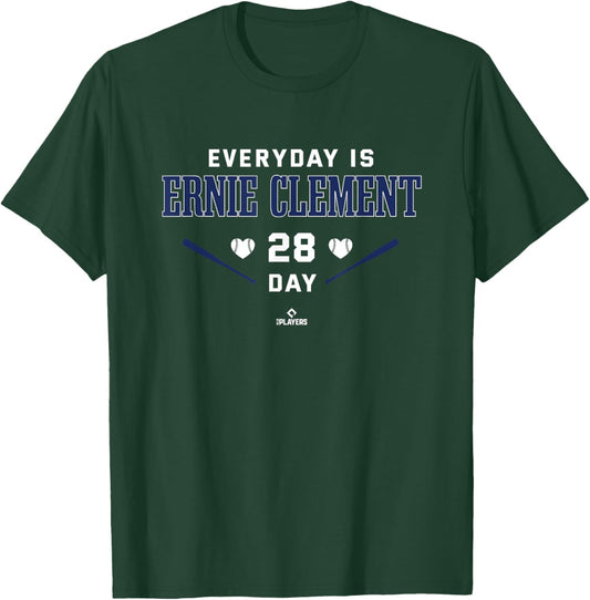 Everyday Is Ernie Clement Toronto Baseball MLBPA T-Shirt - T-Shirt | Forest