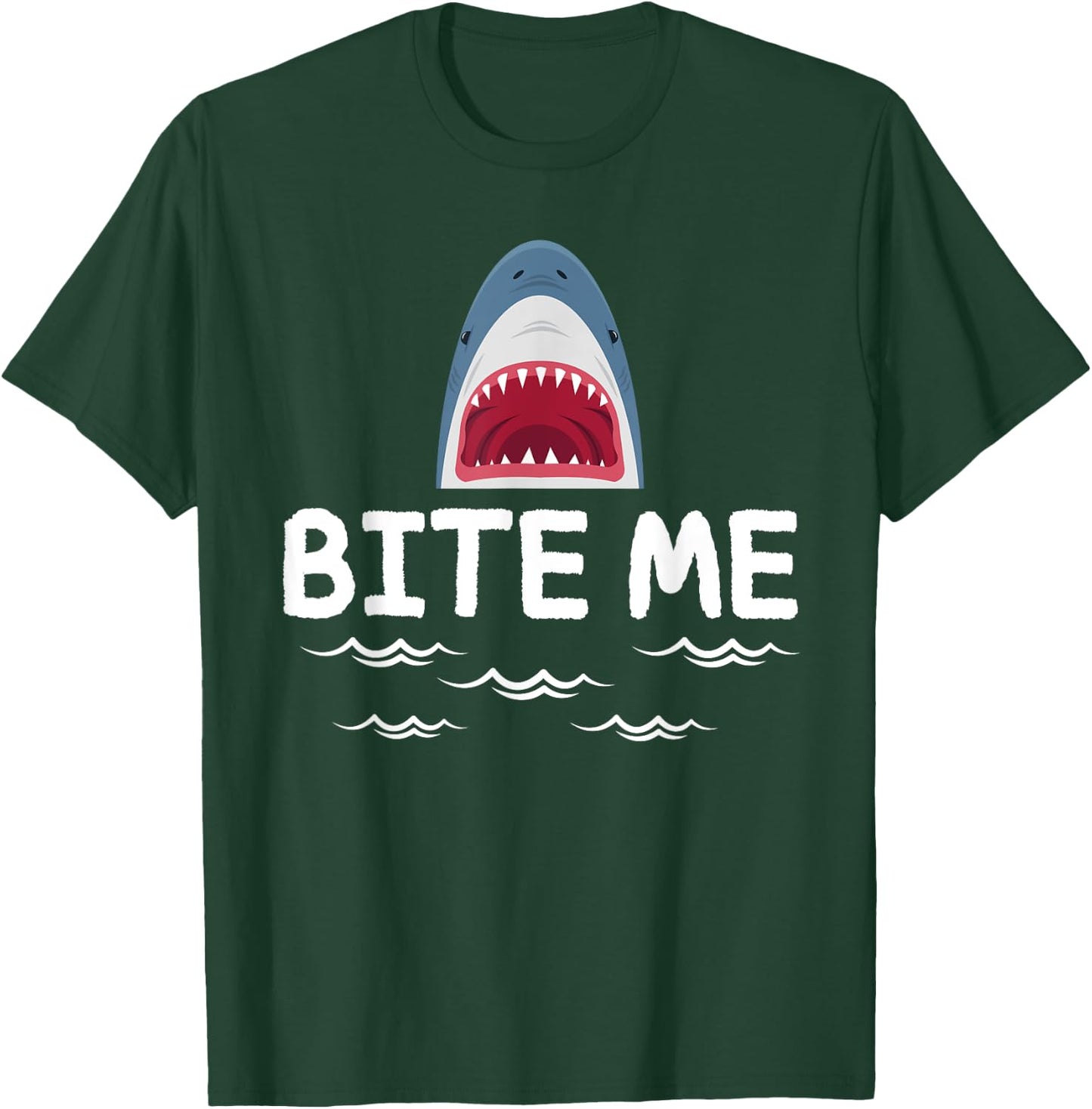 Bite Me Shark Lover Week Awareness Animal Ocean Summer T-Shirt - T-Shirt | Forest