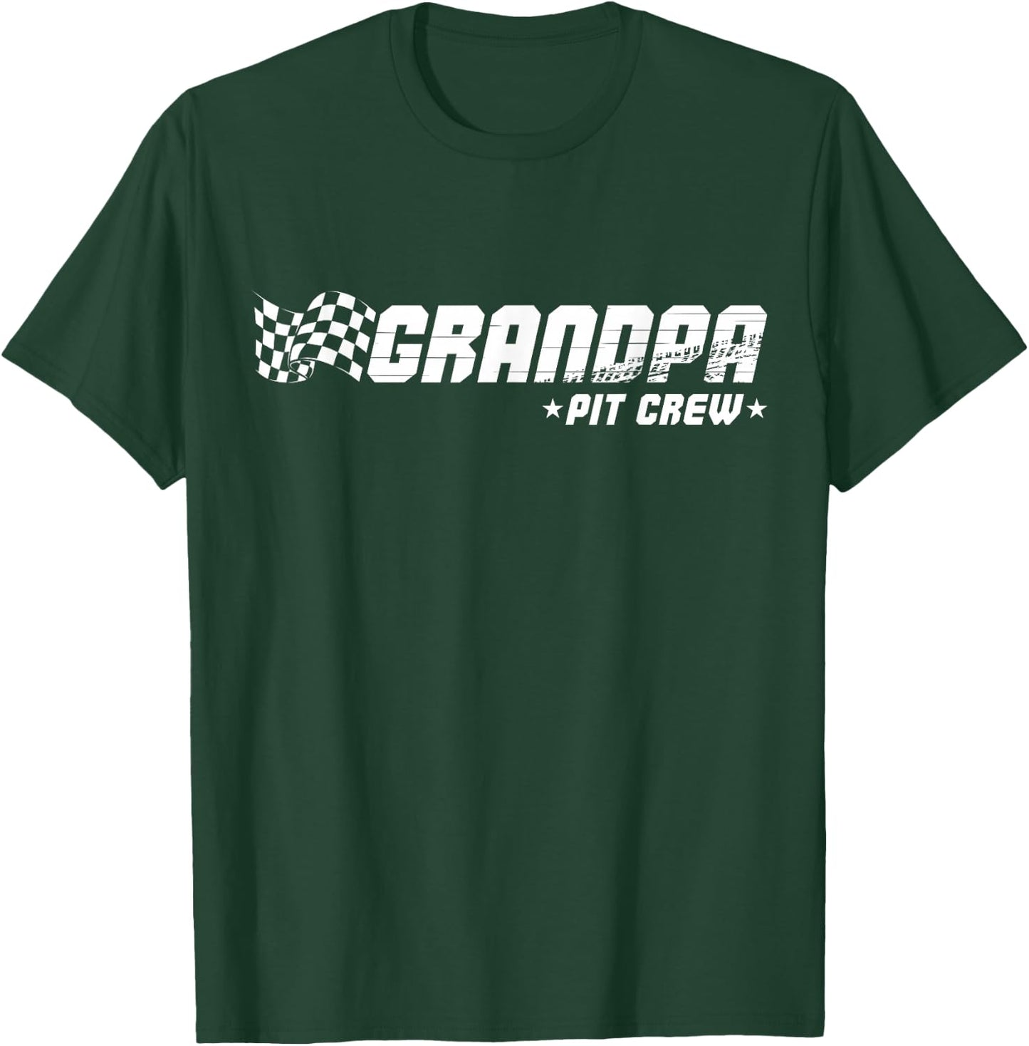 Grandpa Pit Crew Race Car Birthday Family Racing T-Shirt - T-Shirt | Forest