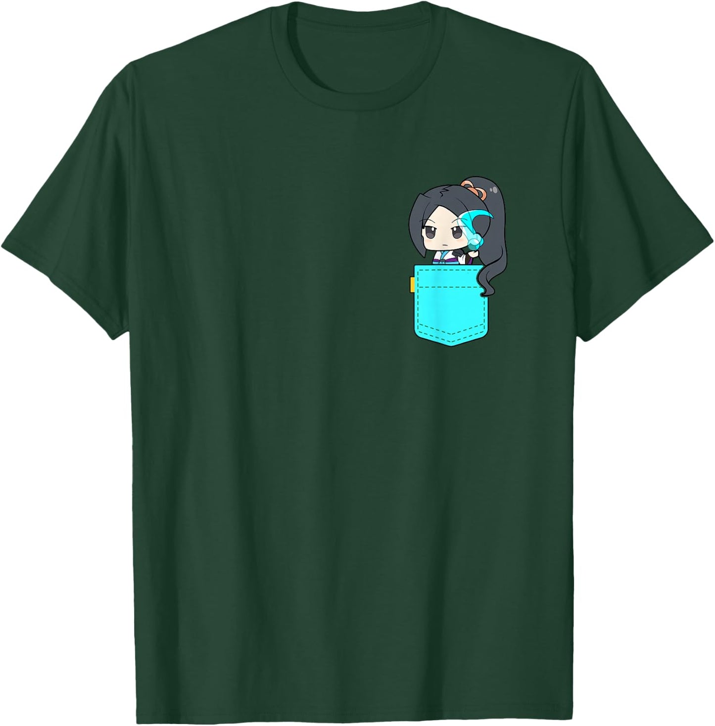 Chibi Pocket Sage Valorant Gaming | Cute T-Shirt - T-Shirt | Forest