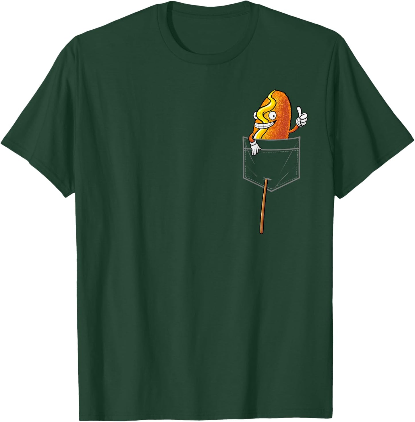 Funny Corn Dog Design Women Kids Fried Corndog Lover T-Shirt - T-Shirt | Forest