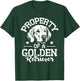 Property Of A Golden Retriever - Dog Lover Puppy Trainer Men Women Girls Kids T-Shirt - T-Shirt | Forest