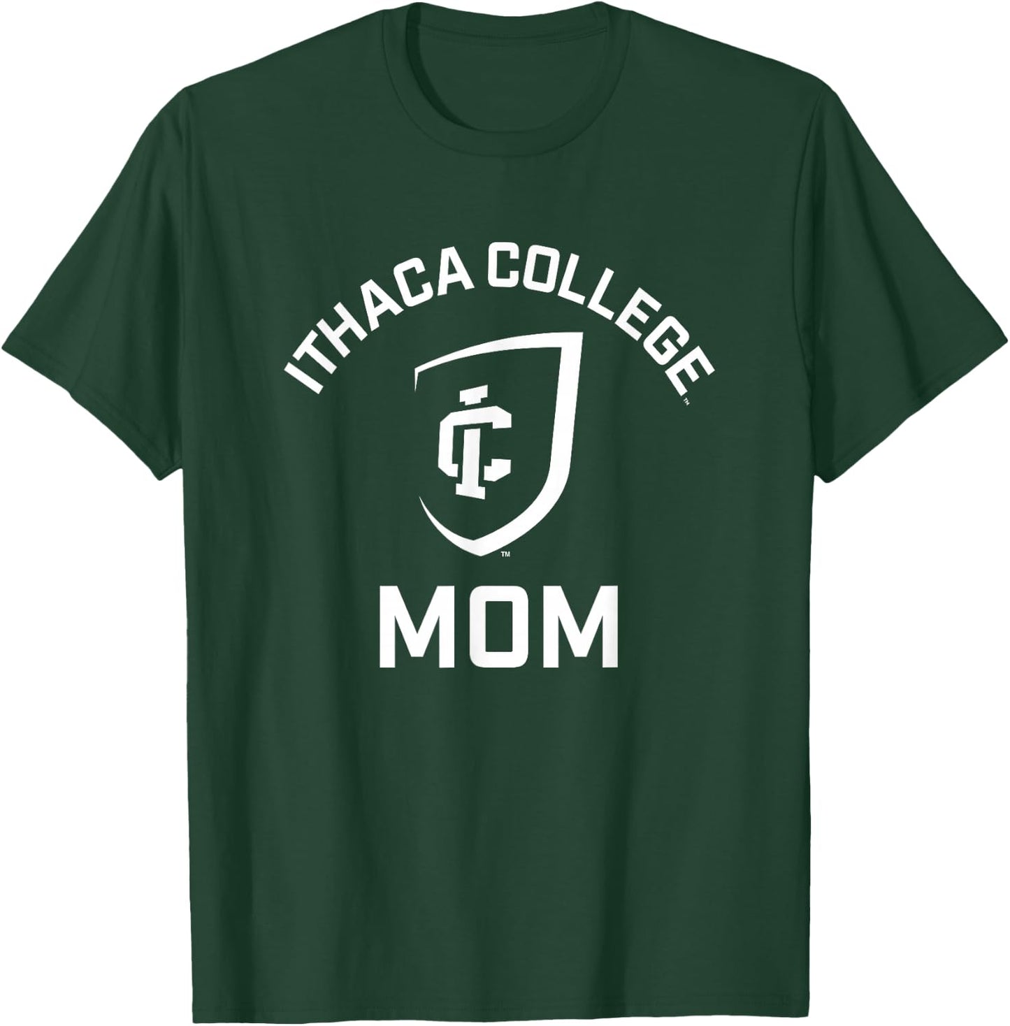 Ithaca College Bombers Arched Mom T-Shirt - T-Shirt | Forest