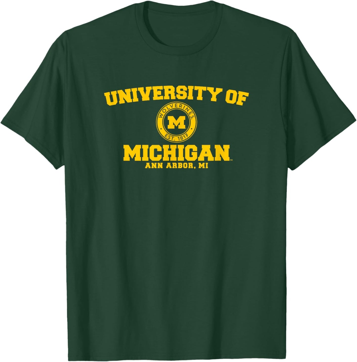 University of Michigan Wolverines U of M Circle Logo T-Shirt - T-Shirt | Forest