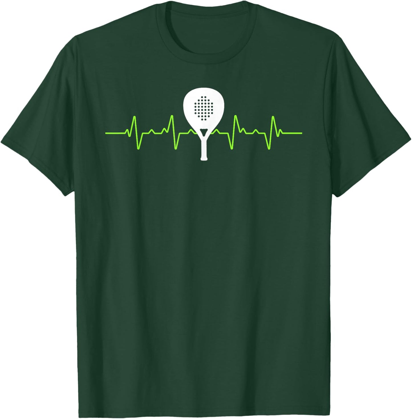 Padel Heartbeat Padel Player Paddle Tennis Padel Tennis T-Shirt - T-Shirt | Forest
