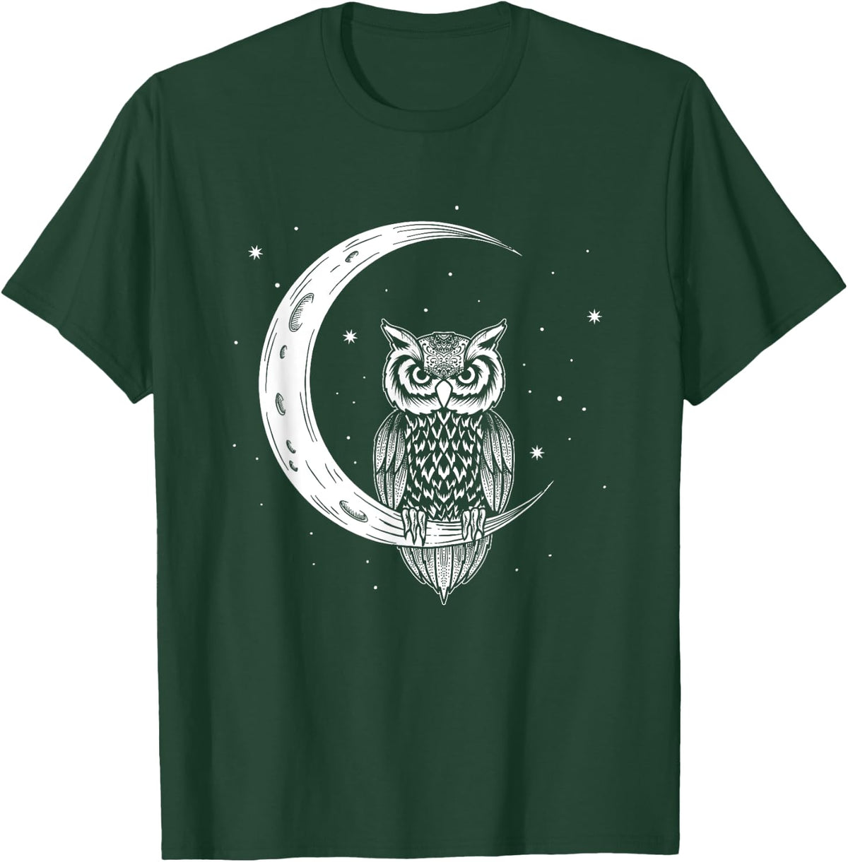 Hanging Owl In The Night Sky - Owlet Birds Lover T-Shirt - T-Shirt | Forest