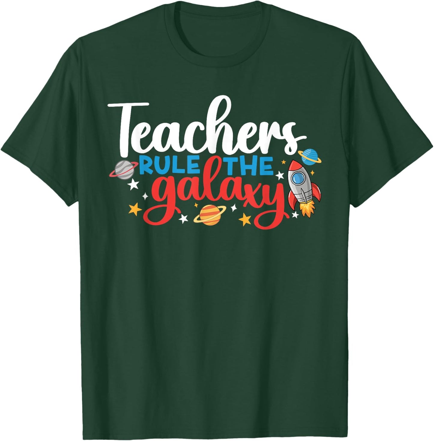 Space Lover Teacher Life Back To School Space Rocket T-Shirt - T-Shirt | Forest