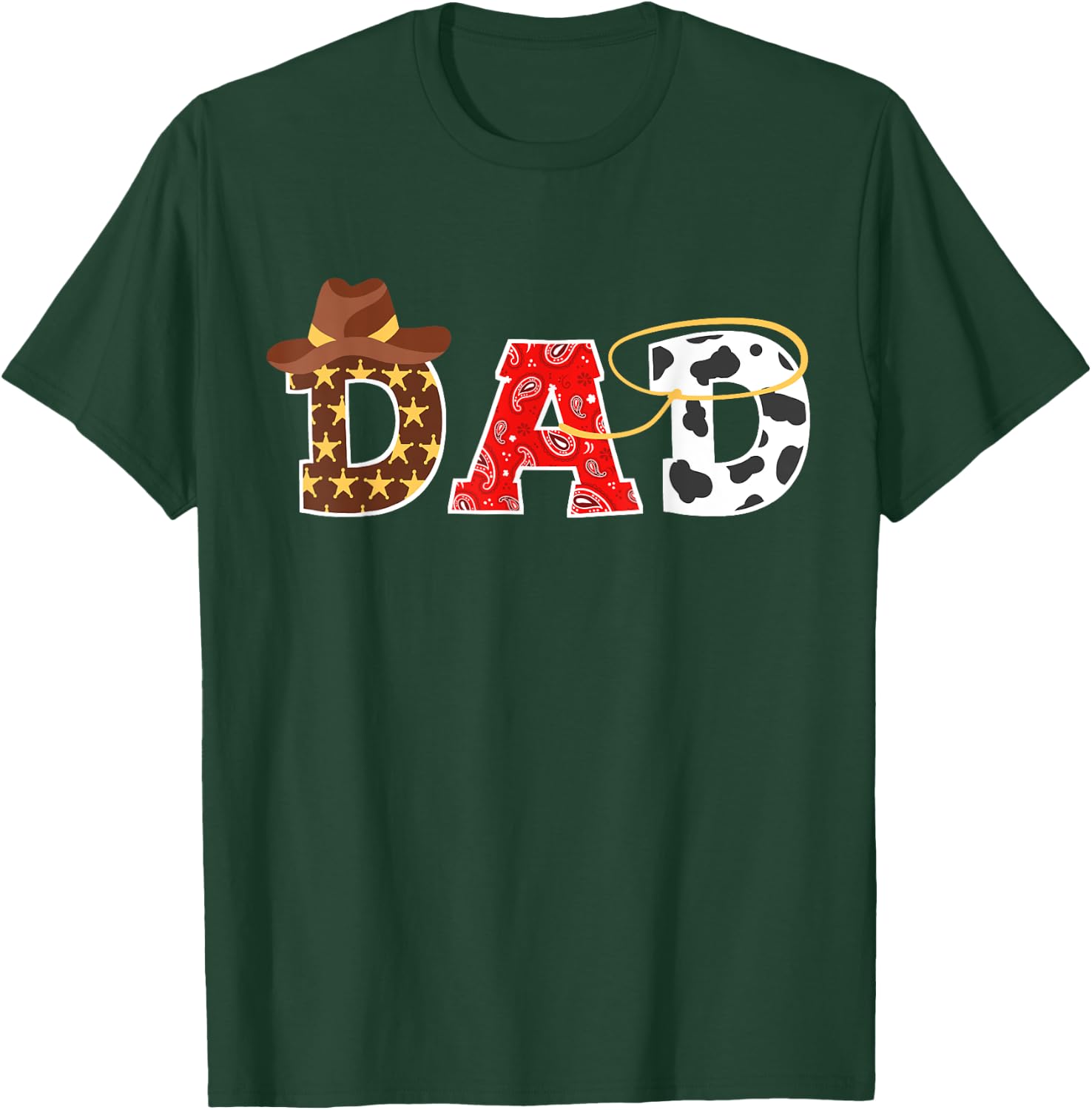 Cowboy Dad Western Rodeo Theme Kids Birthday Matching Family T-Shirt - T-Shirt | Forest