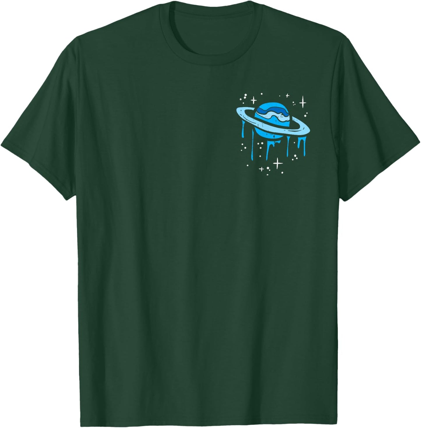 Saturn Melt Pocket Planet Space Solar System Men Women Kids T-Shirt - T-Shirt | Forest