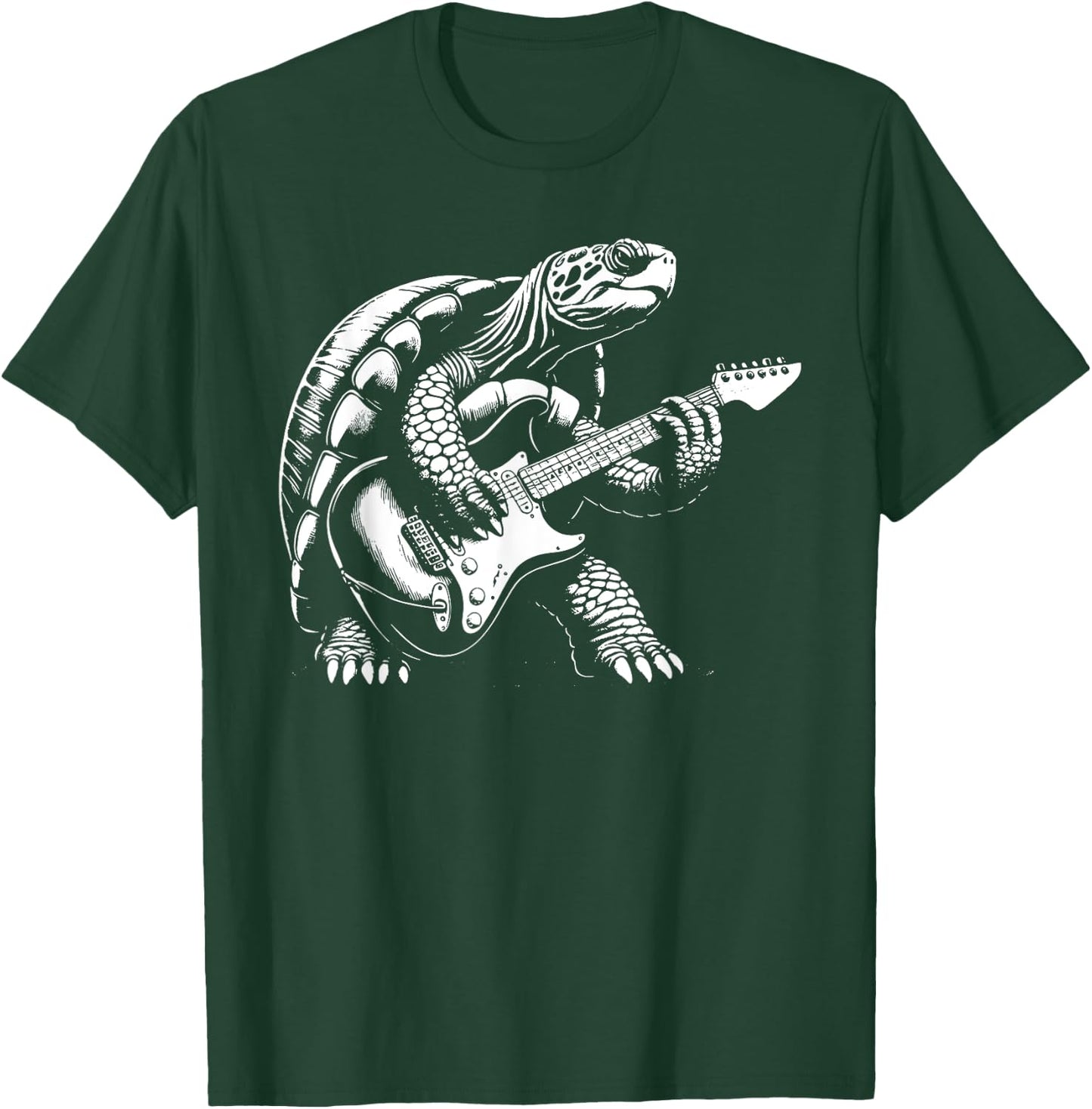 Bassist Turtle Playing Bass Guitar Shirt Men Playing Guitar T-Shirt - T-Shirt | Forest