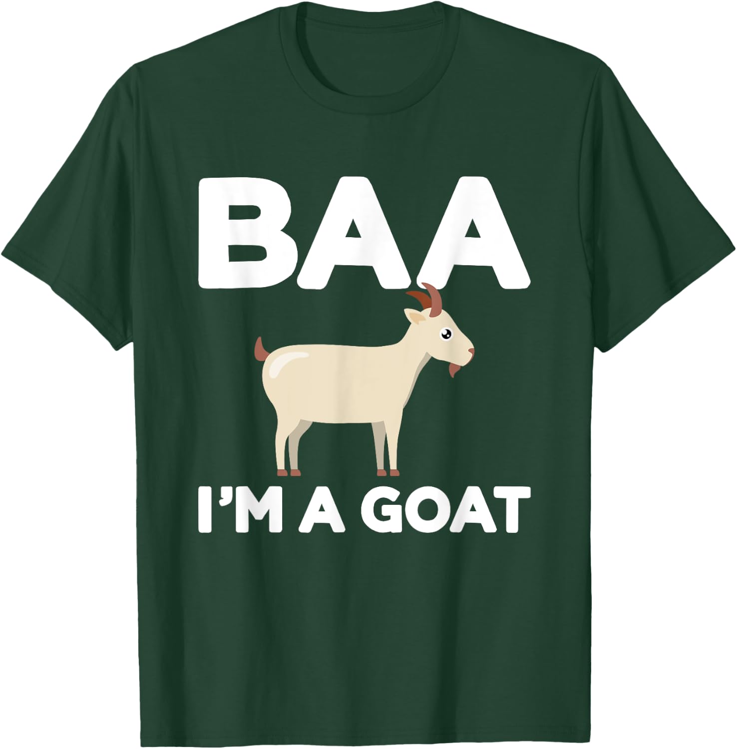 Baa Im a Goat Funny Lazy DIY Costume for Halloween Party T-Shirt - T-Shirt | Forest