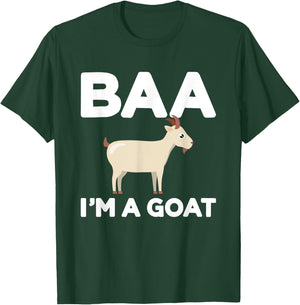 Baa Im a Goat Funny Lazy DIY Costume for Halloween Party T-Shirt - T-Shirt | Forest