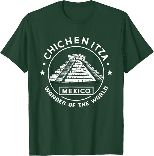 Chichen Itza Maya Civilization Mayan Pyramid Mexico T-Shirt - T-Shirt | Forest