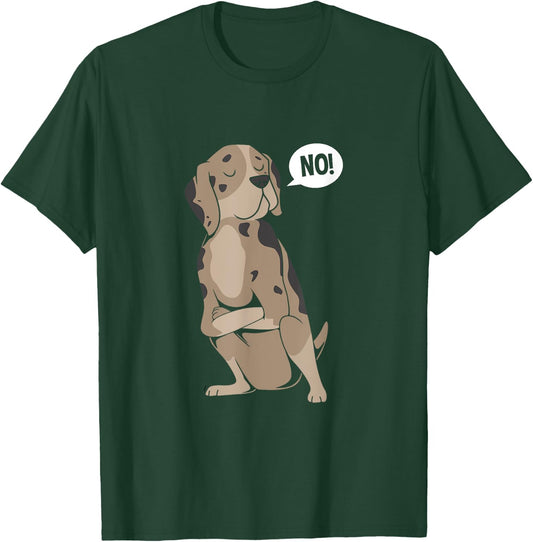 Cute Dog Saying No Catahoula Leopard Dog T-Shirt - T-Shirt | Forest