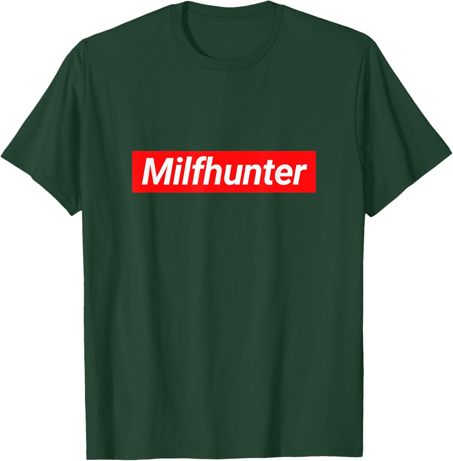 Milfhunter I Funny Sexy Women Hot Mum Mom Checker Motif T-Shirt - T-Shirt | Forest