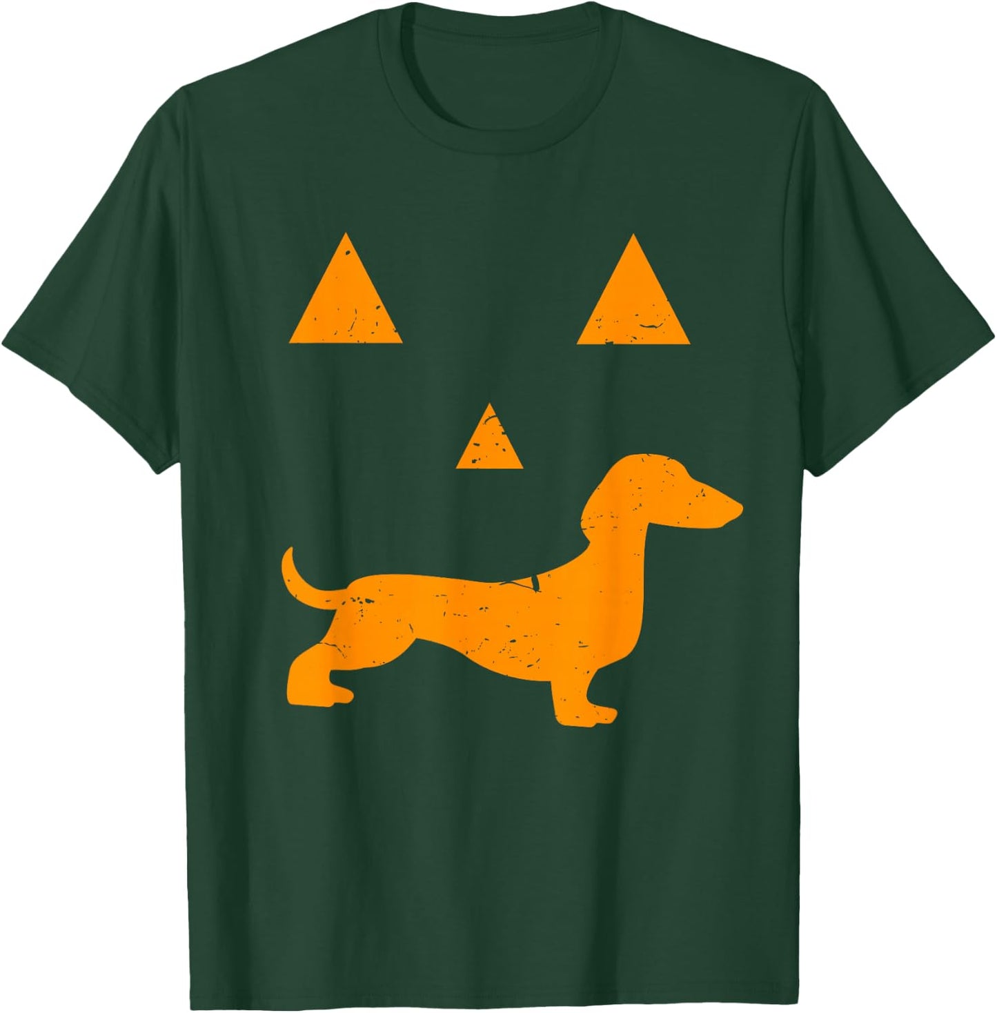 Halloween Pumpkin Dachshund Jack-o-lantern Costume T-Shirt - T-Shirt | Forest
