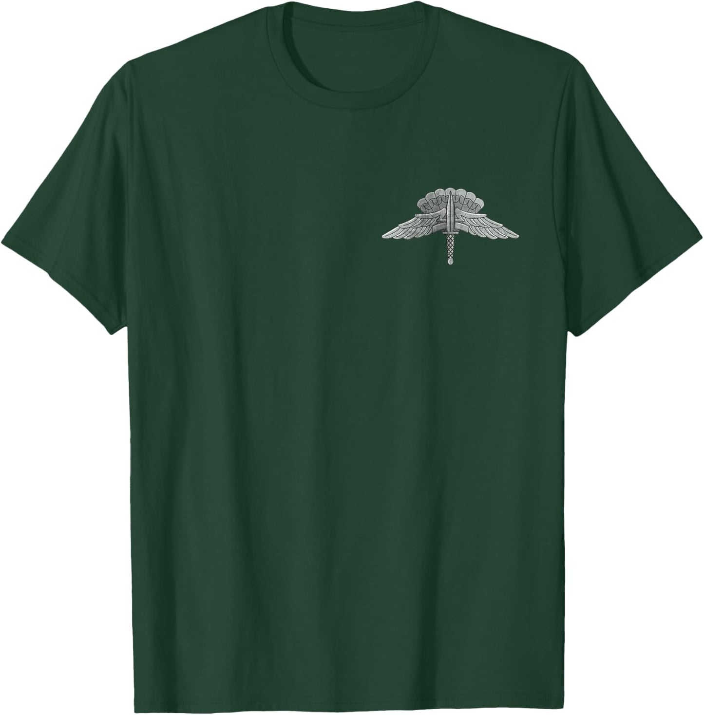 Military Freefall Parachutist Badge Distressed Logo Veteran T-Shirt - T-Shirt | Forest