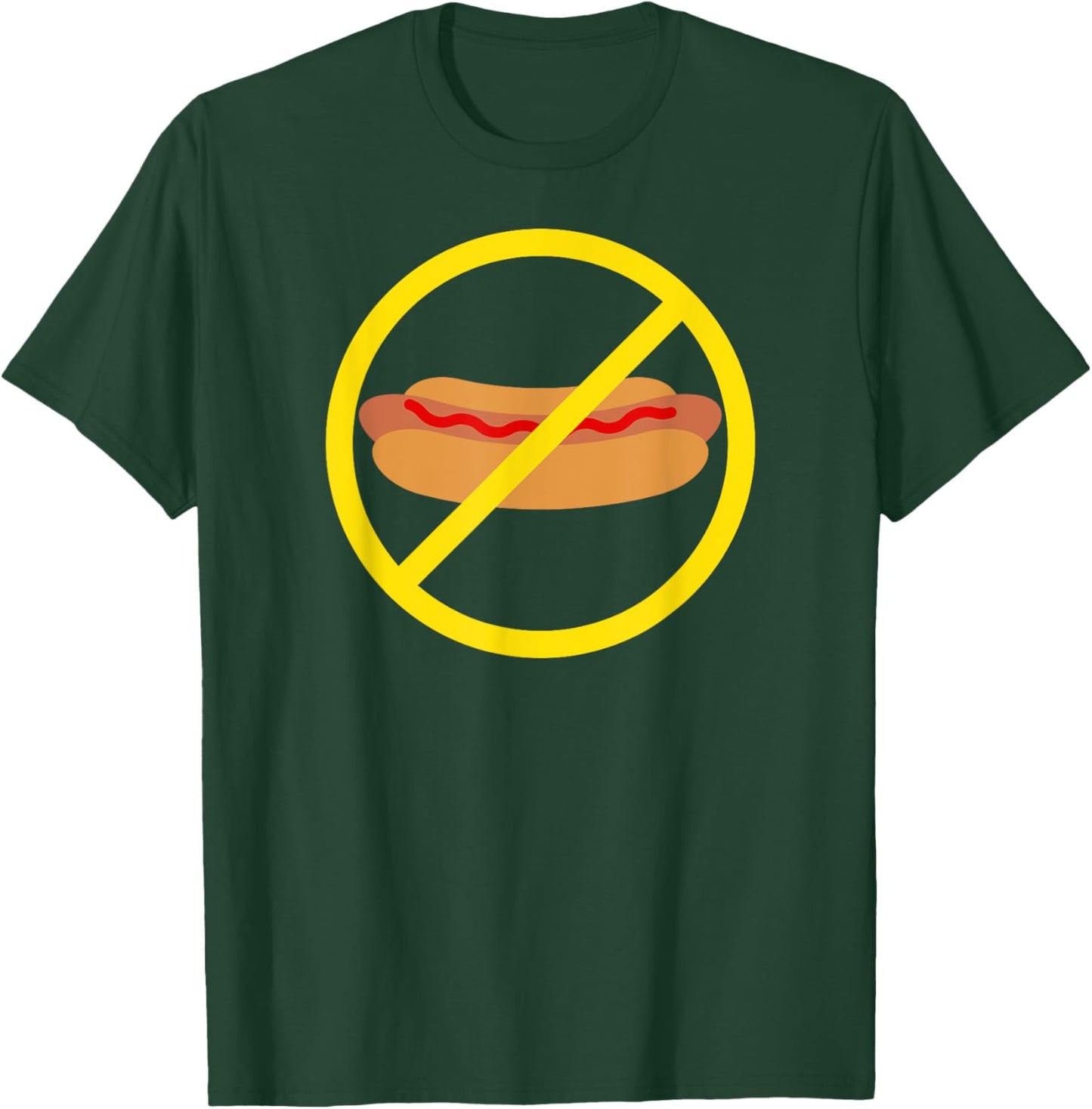 No Ketchup on a Hot Dog Funny Men Women Girls Kids T-Shirt - T-Shirt | Forest