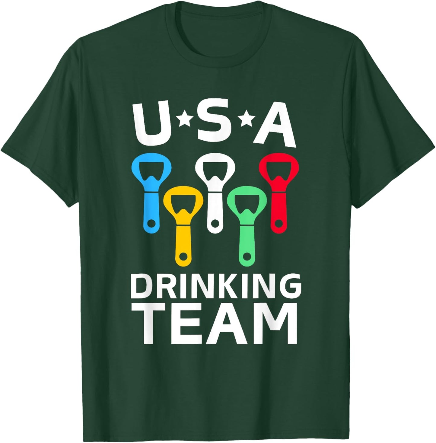 Funny USA Drinking Team Beer Party USA Drinking Team T-Shirt - T-Shirt | Forest