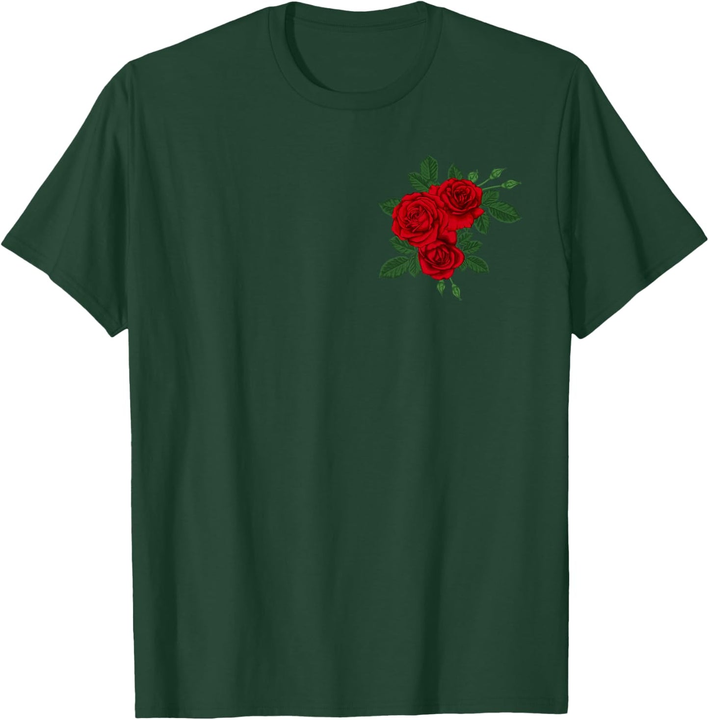 Cool Red Roses Elegant Floral Design Women and Youth T-Shirt - T-Shirt | Forest
