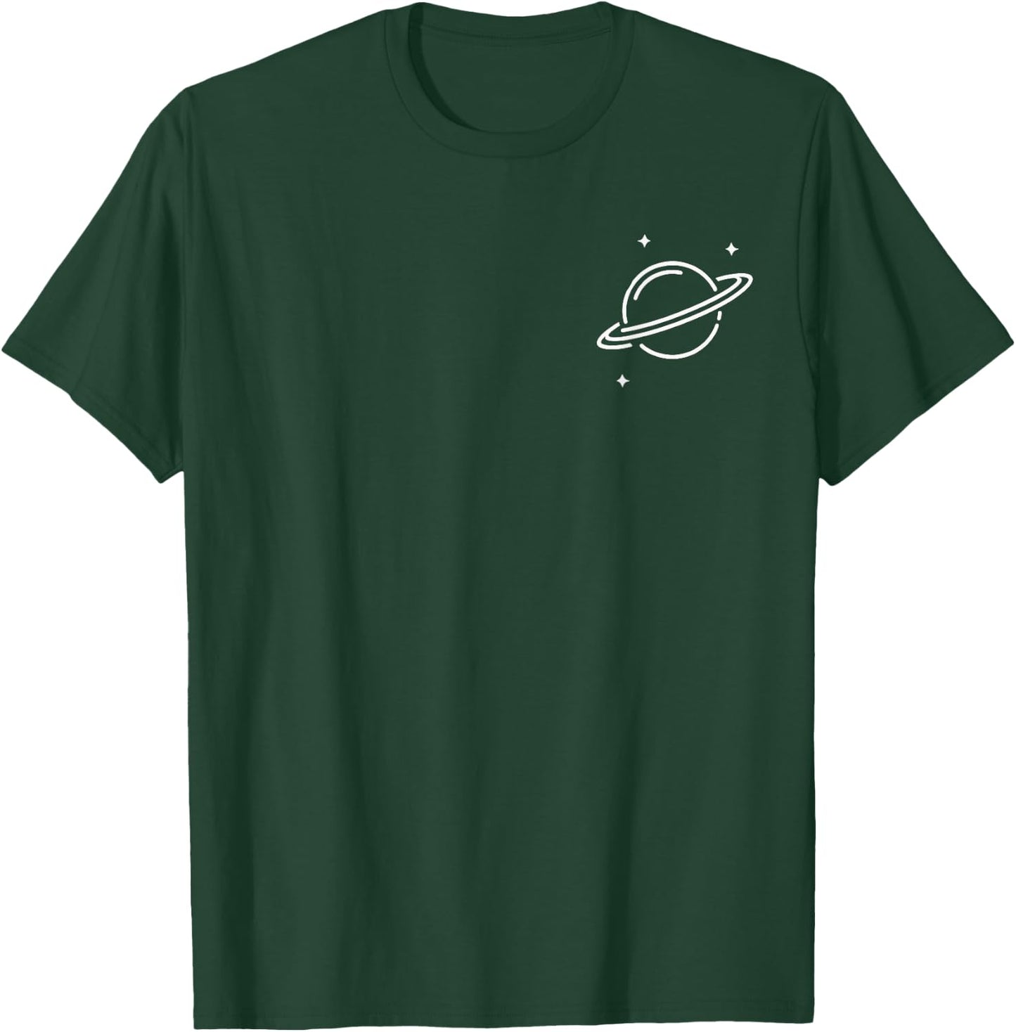 Planet Rings Stars Science Space Men Women Boys Girls Kids T-Shirt - T-Shirt | Forest