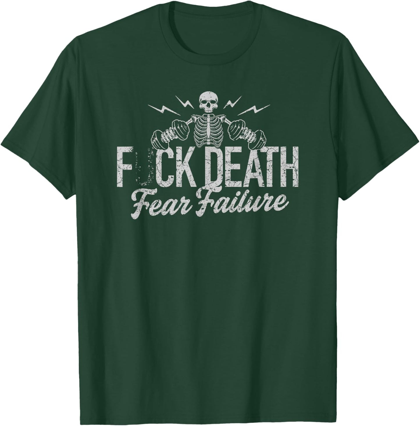 Death Fear Failure Vintage Boxing Gym Fitness T-Shirt - T-Shirt | Forest
