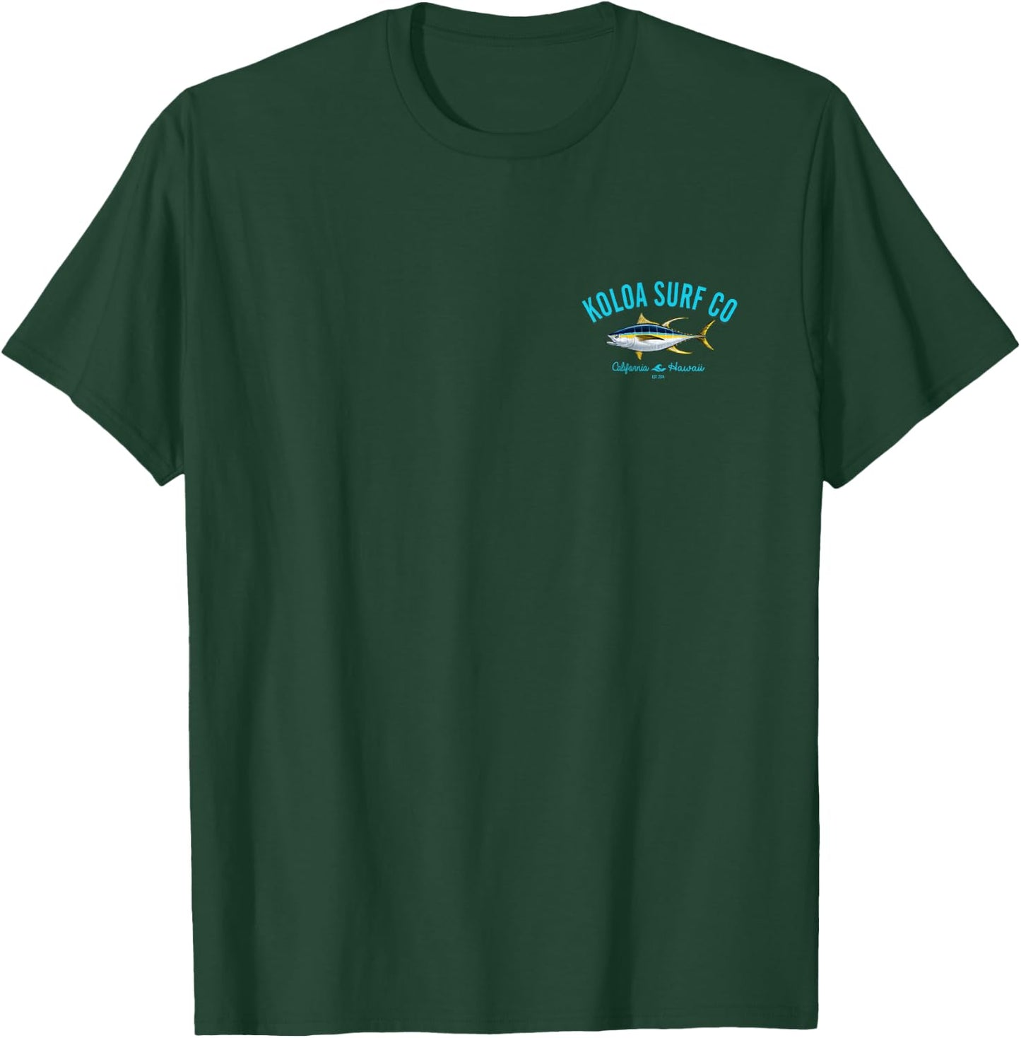Koloa Surf Yellow Fin Tuna Logo Lightweight, Graphic T-Shirt - T-Shirt | Forest