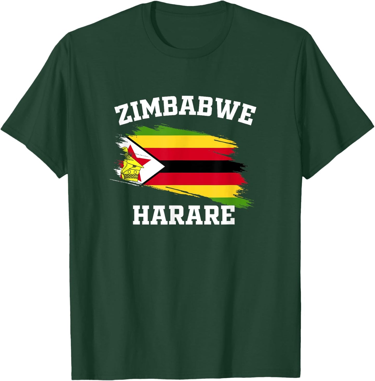 Zimbabwe Flag Harare Vacation Athletes Africa Souvenirs T-Shirt - T-Shirt | Forest