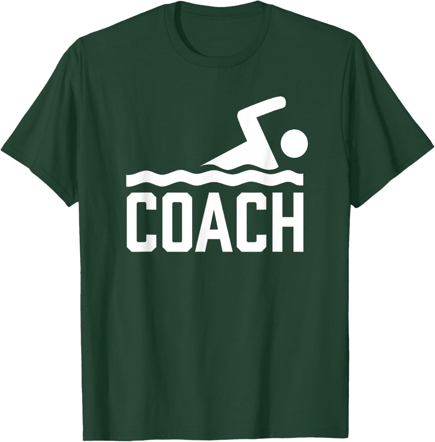 Swimming Coach Trainer Instructor Swimmer T-Shirt - T-Shirt | Forest