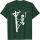 Funny Skeleton Electric Cable Lineman Spooky Halloween T-Shirt - T-Shirt | Forest