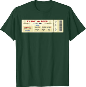 Cleveland 10 cent beer night Ticket Ohio T-Shirt - T-Shirt | Forest