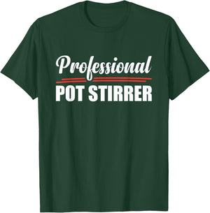 Chef Cook Culinary Professional Kitchen Cooking Professional Pot Stirrer - -Adults, Black, Small, Short Sleeve T-Shirt - T-Shirt | Forest
