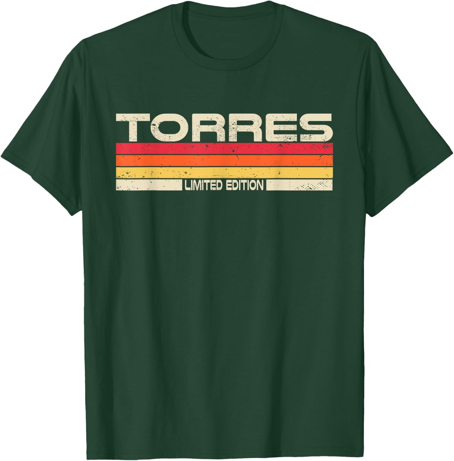Torres Surname Birthday Family Reunion 80s 90s Sunset T-Shirt - T-Shirt | Forest