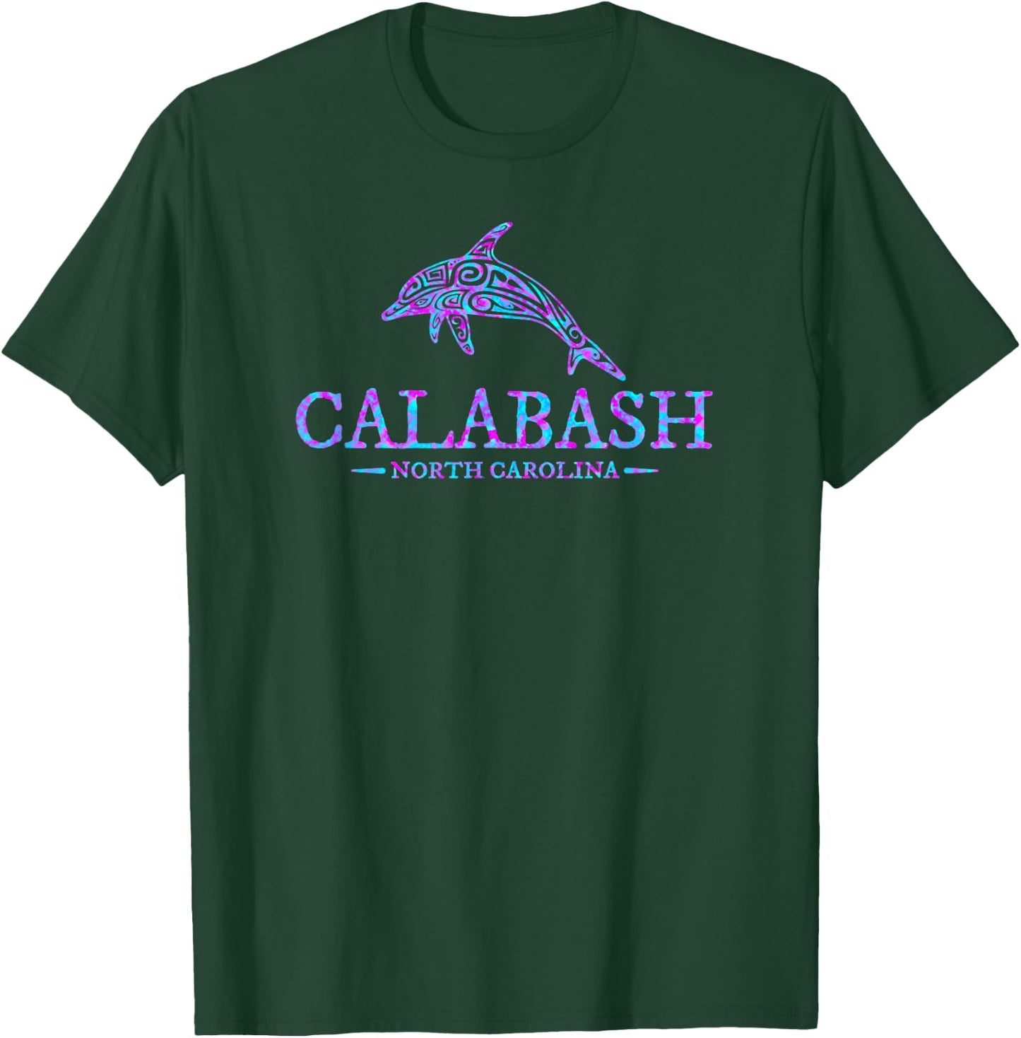 Calabash North Carolina Dolphin Souvenir Boys Girls T-Shirt - T-Shirt | Forest