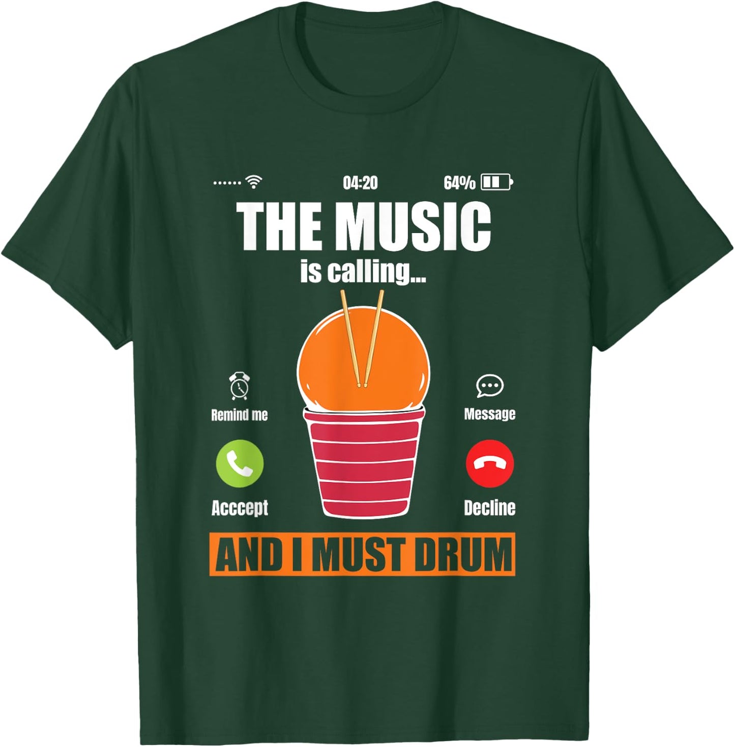 Funny Cardio Drumming Workout Gym Fitness Class Exercise T-Shirt - T-Shirt | Forest