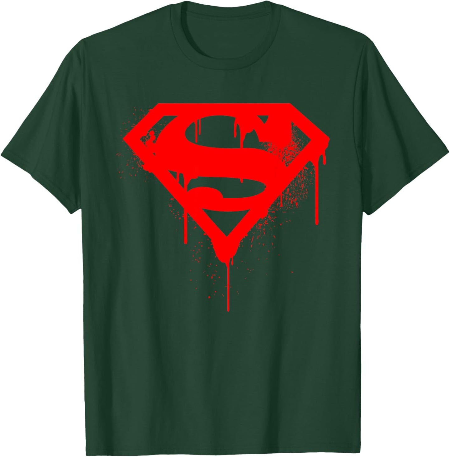 DC Superman Logo Doomsday Red Graffiti T-Shirt - T-Shirt | Forest