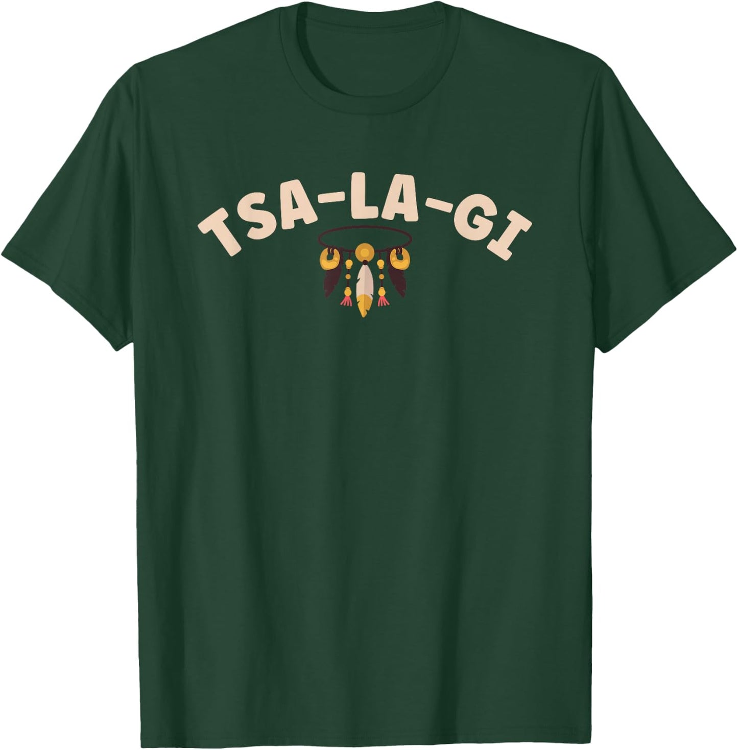 Pride Cherokee Keetoowah Nation Tsi Tsalagi Native American T-Shirt - T-Shirt | Forest