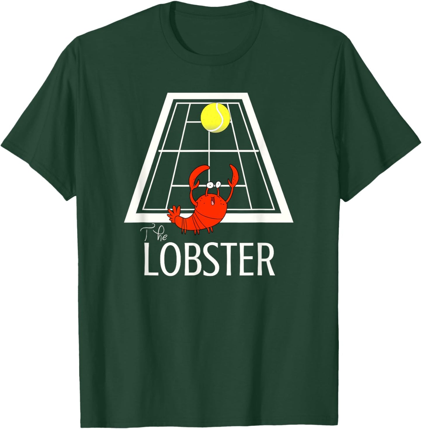 Funny Tennis The Lobster for tennis players and fans T-Shirt - T-Shirt | Forest