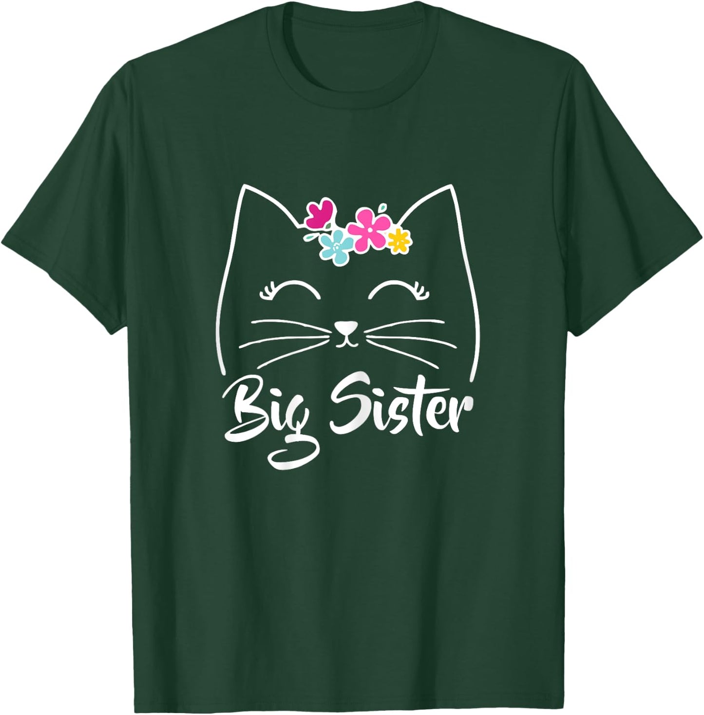 Big Sister Cute Kitty Cat Lover Pets T-Shirt - T-Shirt | Forest