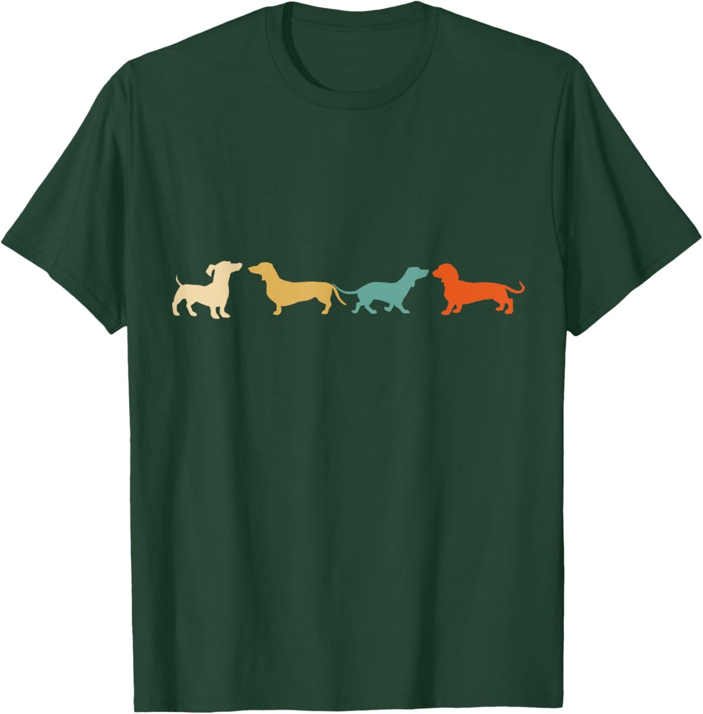 Dachshund Shirt Vintage Retro Wiener Dog Gift T-Shirt - T-Shirt | Forest