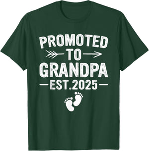 SOMMAS PREGNANCY ANNOUNCEMENT 1st Time Grandpa Est 2025 Gift New First Time Grandpa 2025 , Small, Black T-Shirt - T-Shirt | Forest