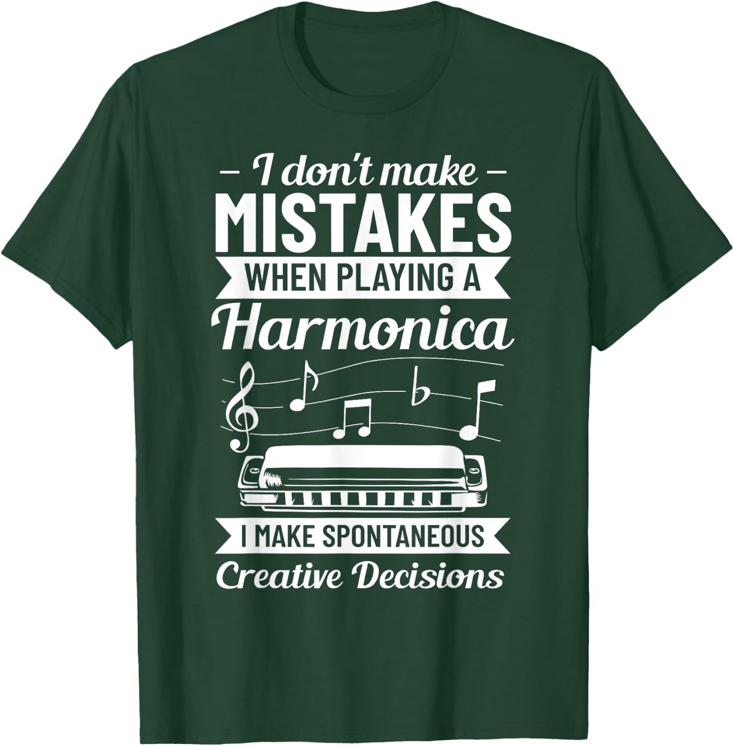 Harmonicist Music Instrument Mouth Organ Harmonica Player T-Shirt - T-Shirt | Forest