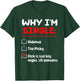 Why I'm Single Hideous Too Picky Dick Is Too Big Funny Quote T-Shirt - T-Shirt | Forest