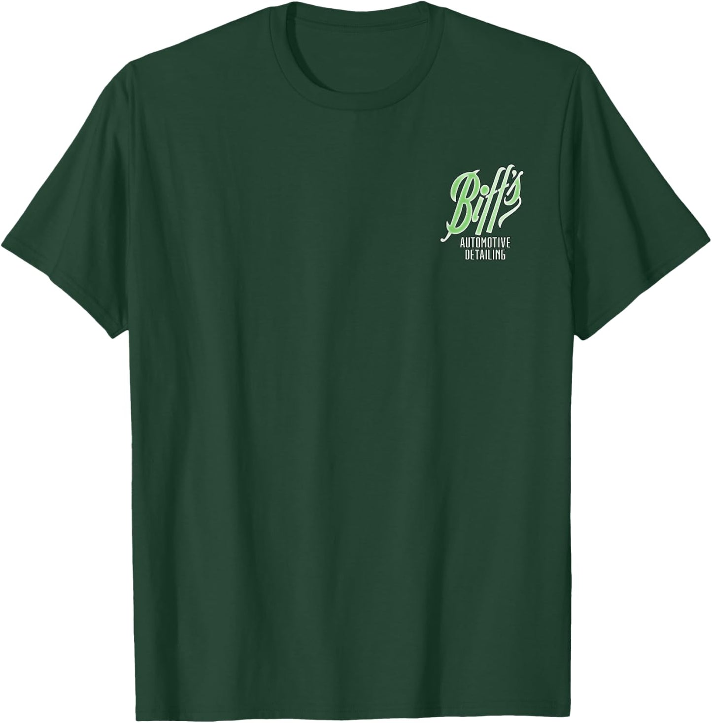 Back to the Future Biff Automotive Detailing Front & Back T-Shirt - T-Shirt | Forest