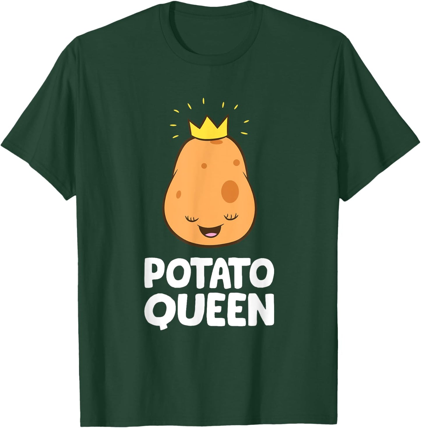 Funny Potato Lover Potato Queen T-Shirt - T-Shirt | Forest